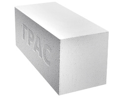 Газобетонный блок ГРАС D600, B3.5, 600x200x250 мм